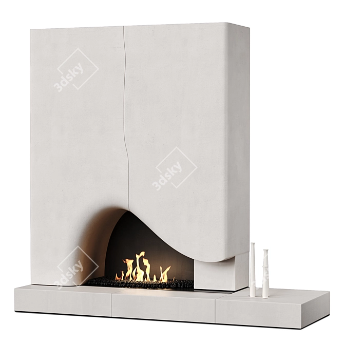 Modern Bio Fireplace 3D model image 2