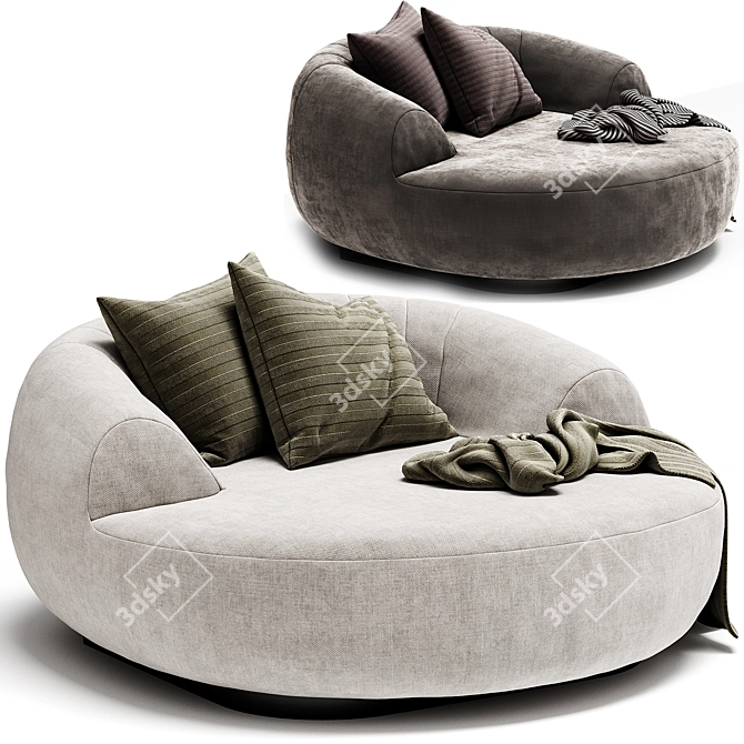 Luxury PALAU Armchair: Exteta Design 3D model image 4