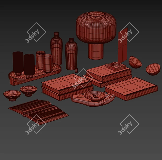 Universal Decor Set for Stylish Interiors 3D model image 5