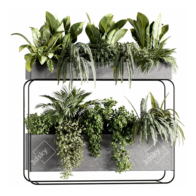 Botanical Bliss Shelf Set 3D model image 1