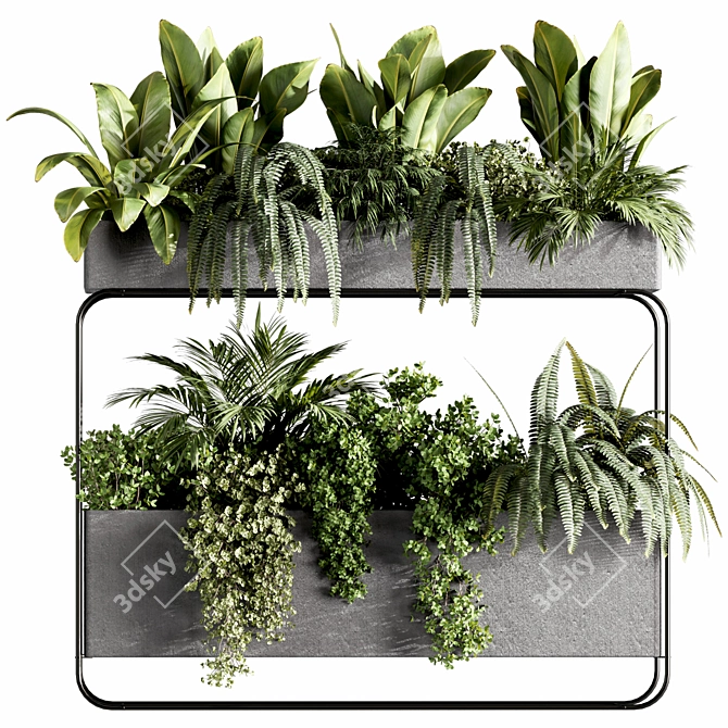 Botanical Bliss Shelf Set 3D model image 2