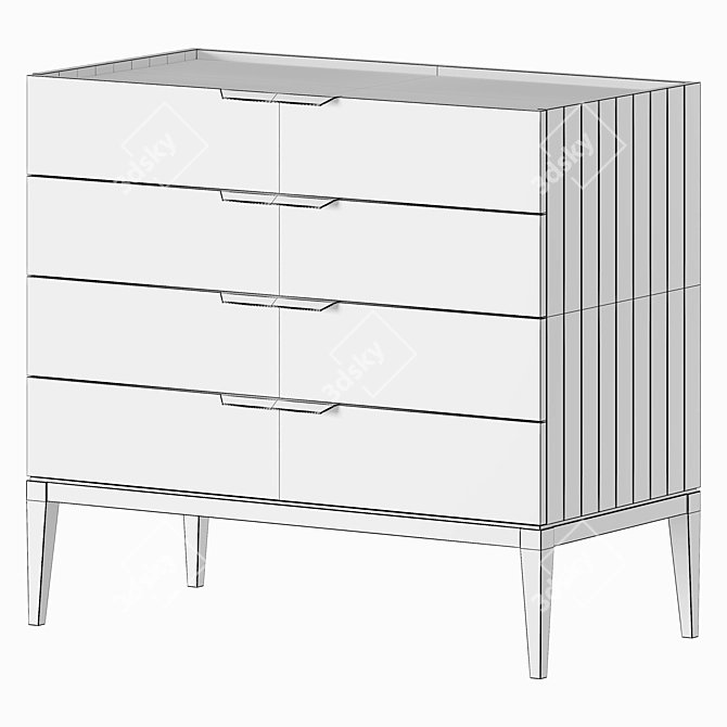 Dantone Home Metropolitan Dresser in Clay 3D model image 3