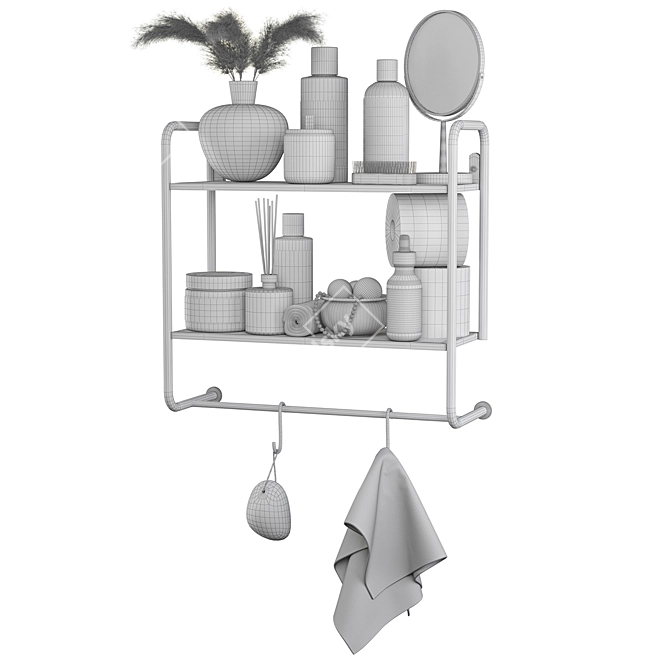 Modern Bathroom Accessories Set 05 3D model image 5