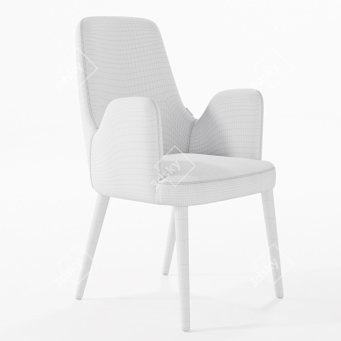 Contemporary Adima Armchair: 3D Model 3D model image 6