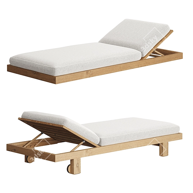 Pure Elegance Lounger Set 3D model image 1