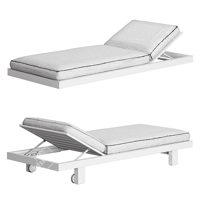 Pure Elegance Lounger Set 3D model image 5