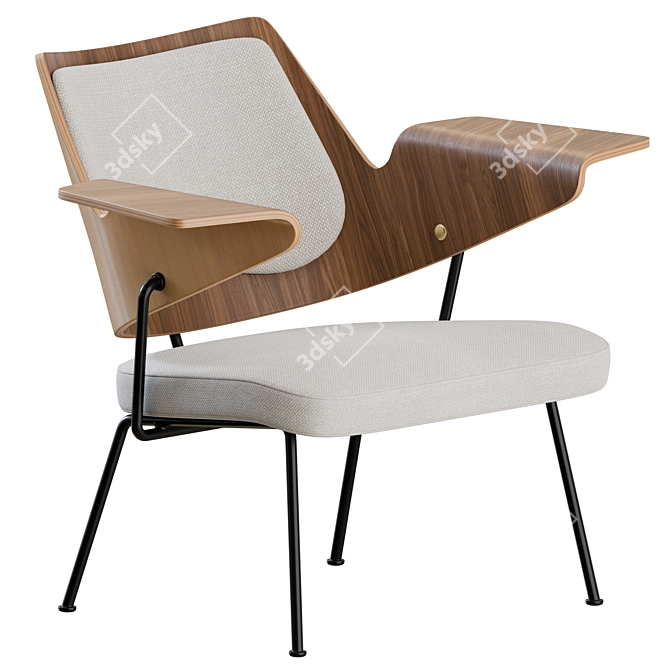 RFH Mid-Century Lounge Chair RD8 3D model image 1