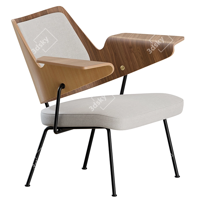 RFH Mid-Century Lounge Chair RD8 3D model image 5