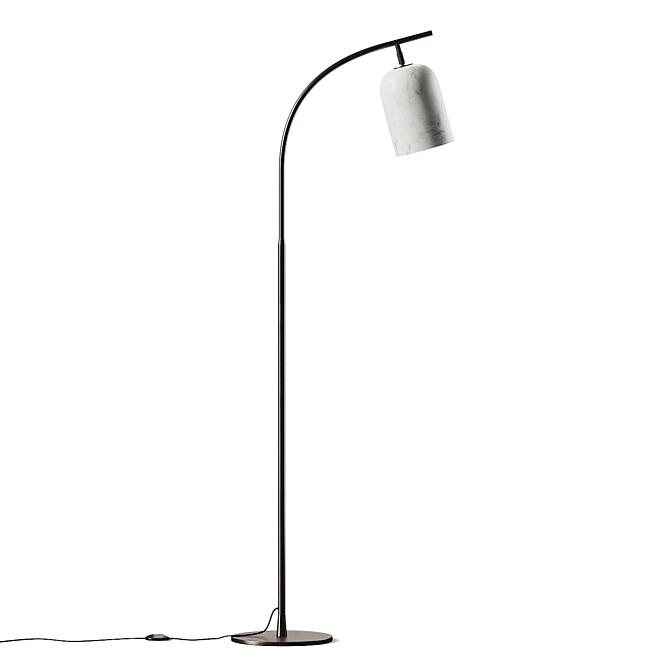 Versatile Rotating Floor Lamp, 3D-ready 3D model image 2