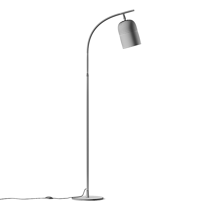 Versatile Rotating Floor Lamp, 3D-ready 3D model image 4