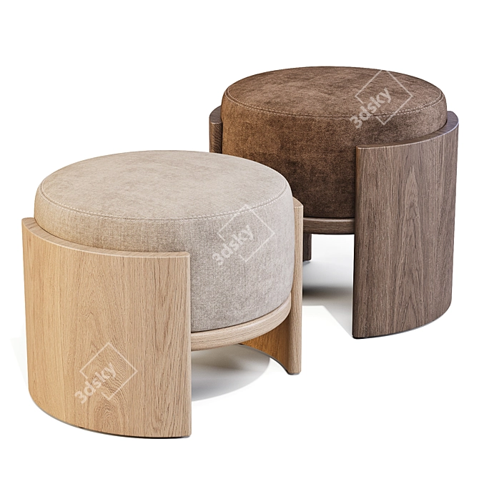 Parla Round Relaxing Seating Solution 3D model image 5