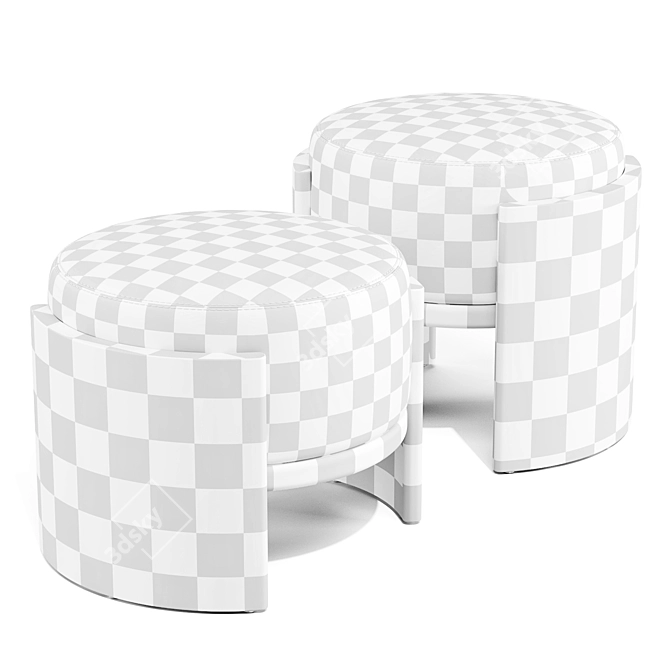 Parla Round Relaxing Seating Solution 3D model image 6