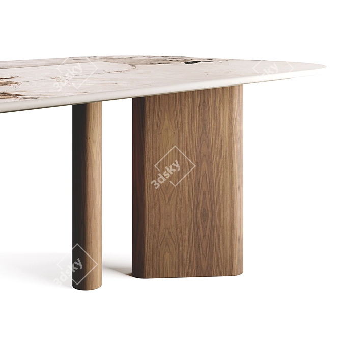 Modern Onno Dining Table in 3D 3D model image 3