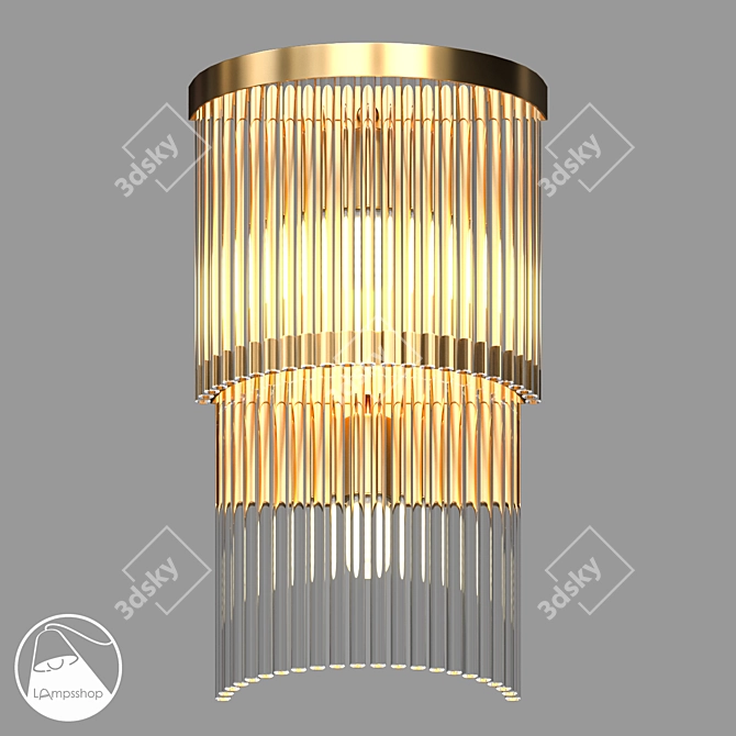 Crystal Sconce B Type 26x46cm 3D model image 1