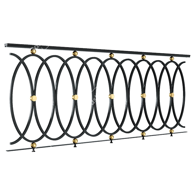 Classic Railings Set 3D Models 3D model image 2