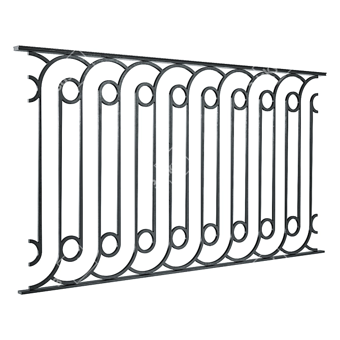 Classic Railings Set 3D Models 3D model image 6