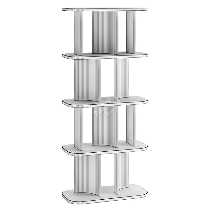 Modern Design Bookshelf Set 2 3D model image 3