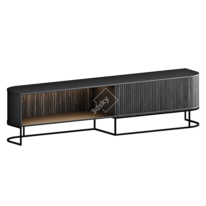 Modern Dune TV Stand | Stylish Entertainment Stand 3D model image 2