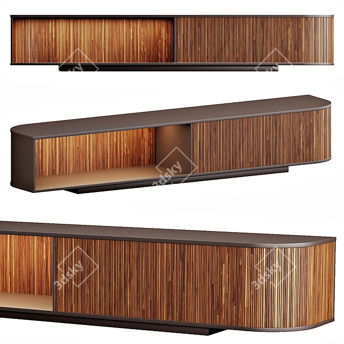 Modern Dune TV Stand | Stylish Entertainment Stand 3D model image 4