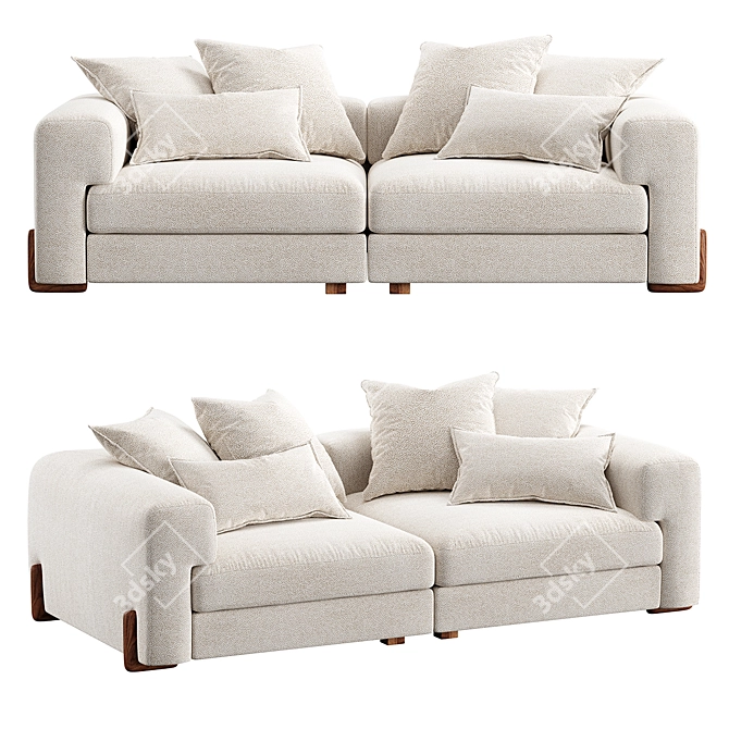 Title: Sleek SOHO Sofa Bed 3D model image 4