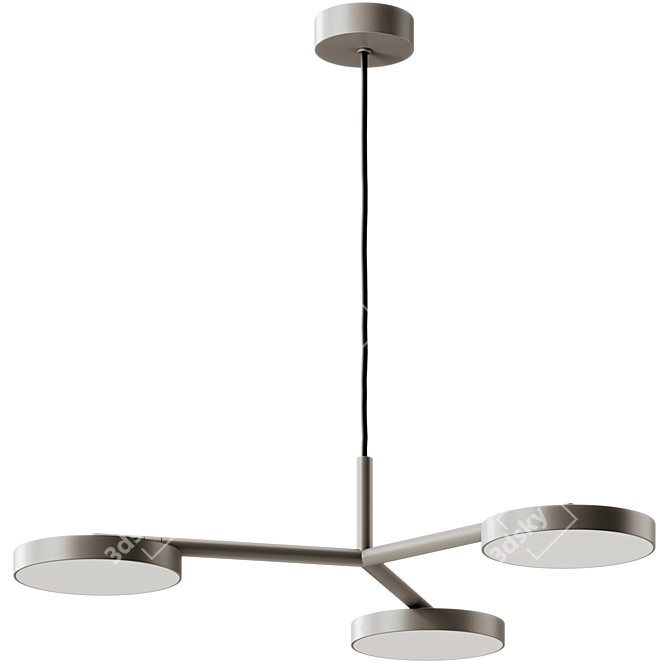 Rafaela Trio Pendant Lamp, Dimmable Metal 3D model image 2