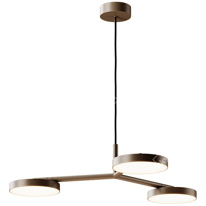 Rafaela Trio Pendant Lamp, Dimmable Metal 3D model image 3