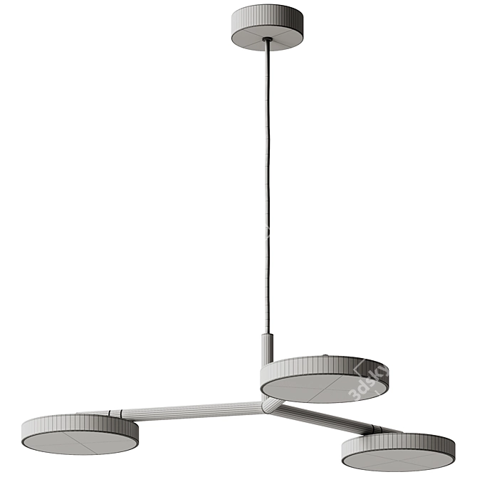 Rafaela Trio Pendant Lamp, Dimmable Metal 3D model image 7