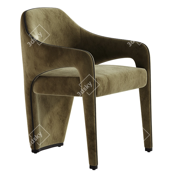  Stylish MARLON Dining Chair 3D model image 3