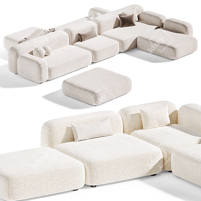 Ribble 3 Modular Sofa Set 3D model image 8