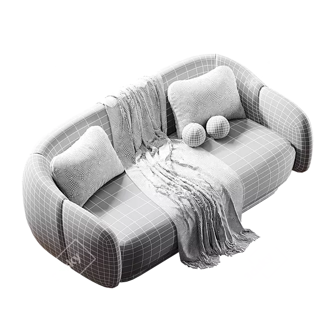 Elegance Canapé Sofa Set 3D model image 9