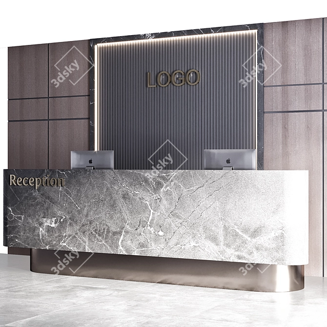 Modern Reception Design Kit 3D model image 4