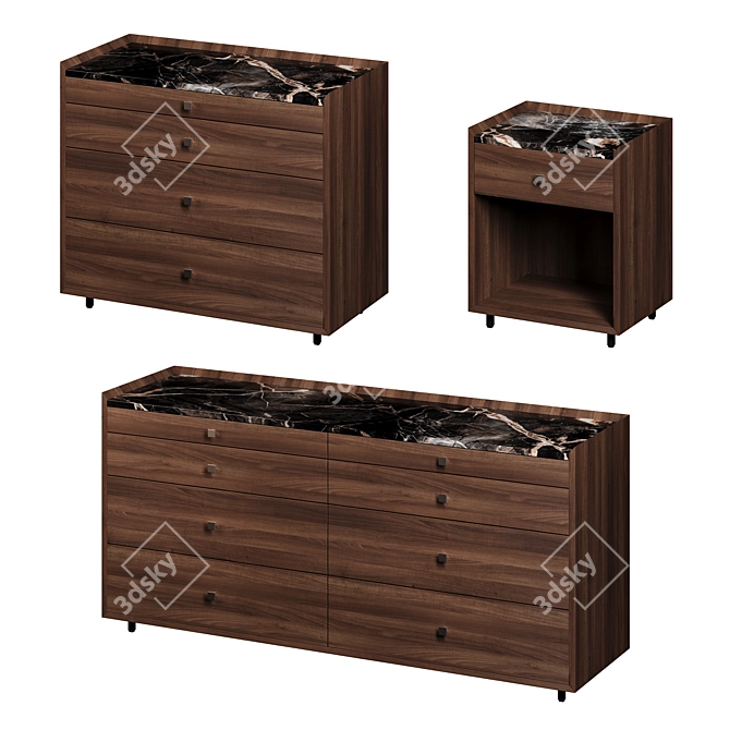 Elegant AM.PM Noham Furniture Set 3D model image 7