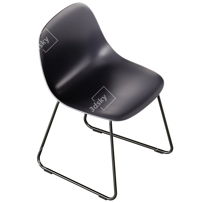 Muuto Fiber Sled Base Chair 3D model image 3