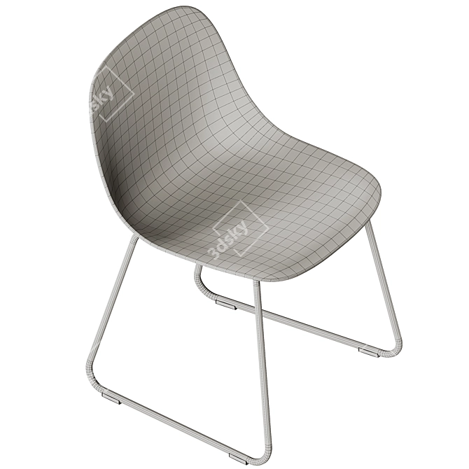 Muuto Fiber Sled Base Chair 3D model image 4