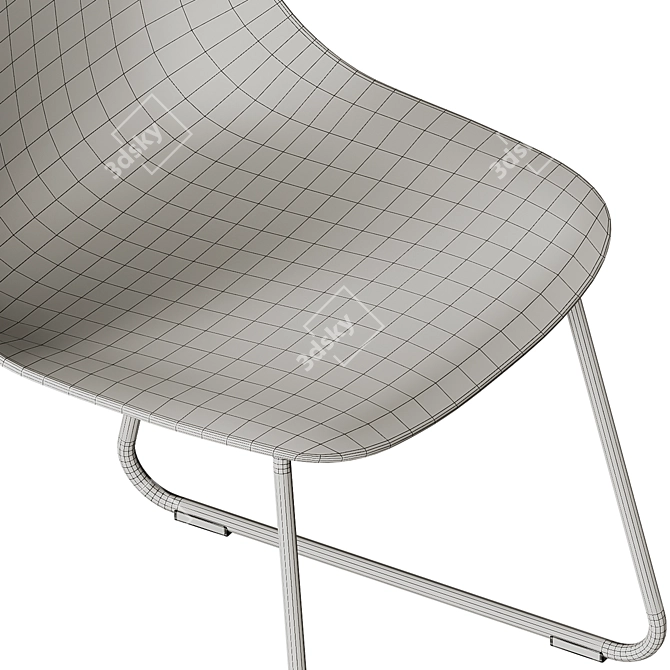 Muuto Fiber Sled Base Chair 3D model image 5