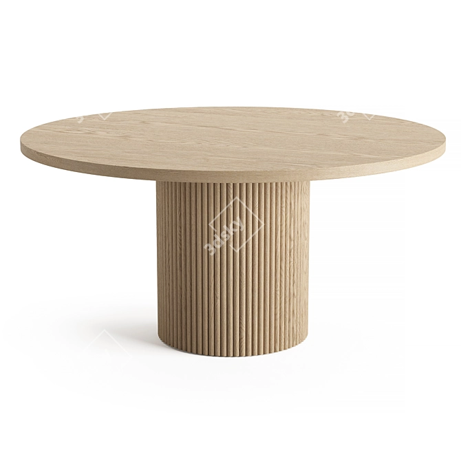 RH Mulholland Round Dining Set 3D model image 2