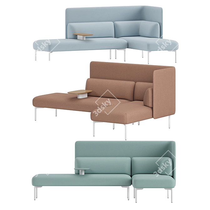 Modern Chaise Lounge Retreat S9EL 3D model image 1