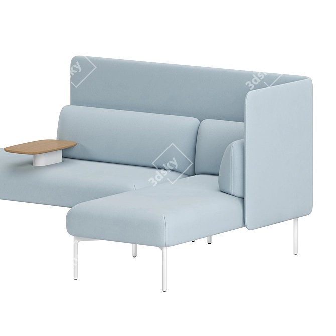 Modern Chaise Lounge Retreat S9EL 3D model image 5