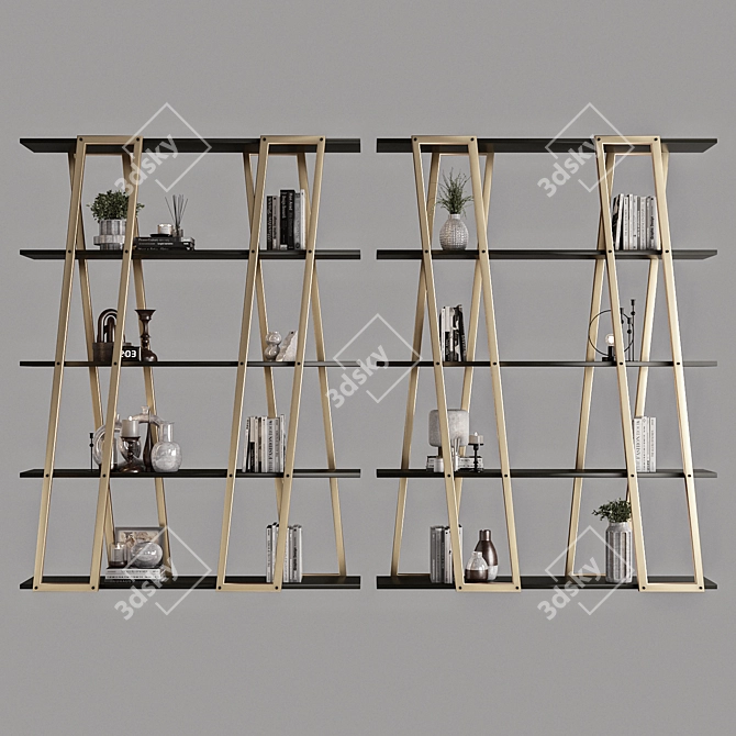 High-Quality Rack Shelves Model 3D model image 2