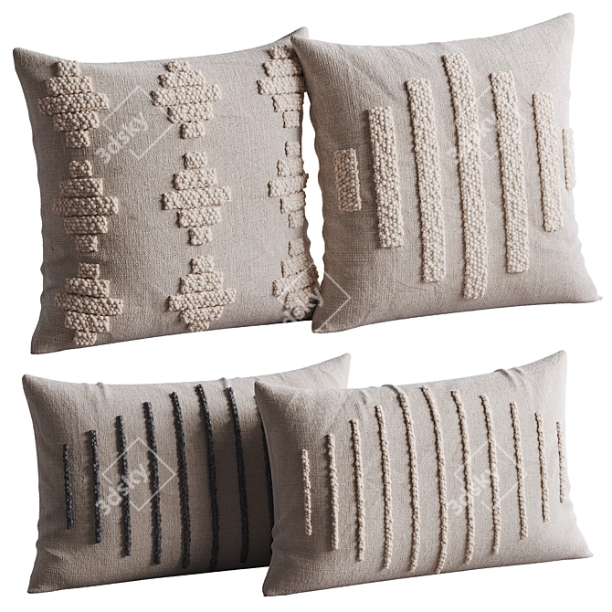 Luxury Kanju Pillow Set 3D model image 1