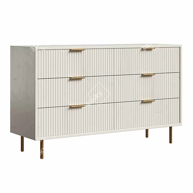 Quinn 6-Drawer Dresser Model 3D model image 1