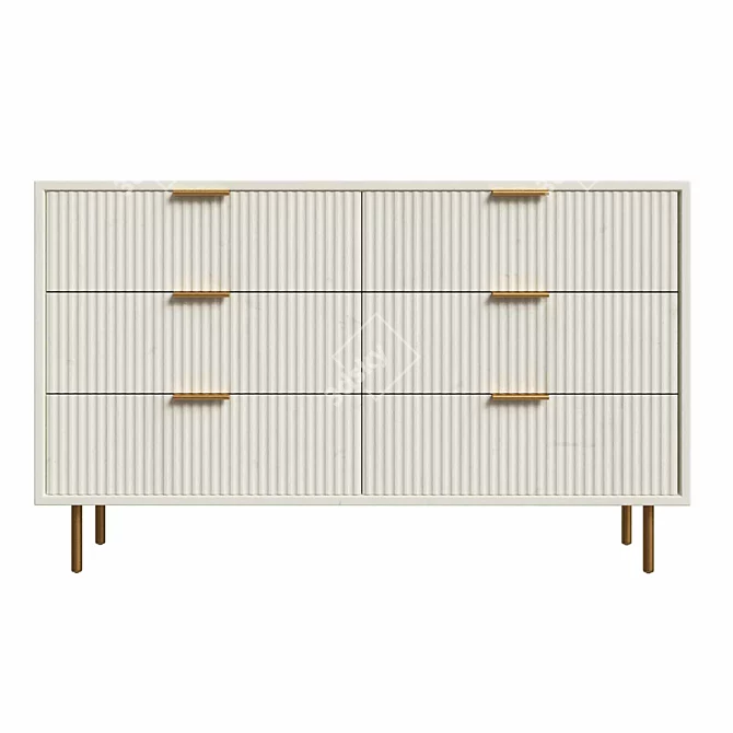 Quinn 6-Drawer Dresser Model 3D model image 2