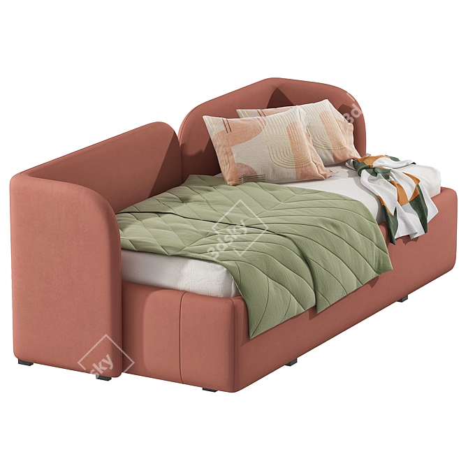 Velvet Terra Bed, Amaliawoo 3D model image 5