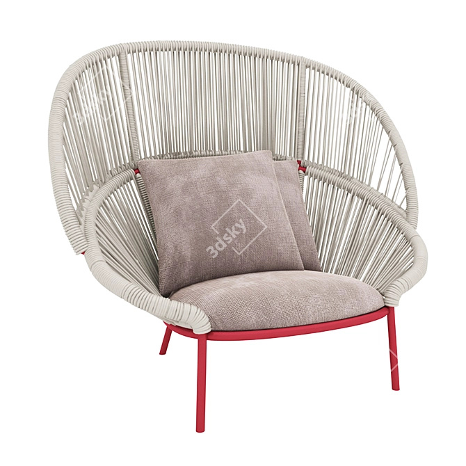 Elegant Petalo Armchair: Modern Comfort 3D model image 5