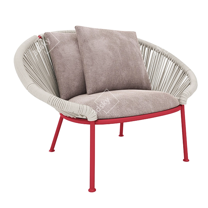 Elegant Petalo Armchair: Modern Comfort 3D model image 6