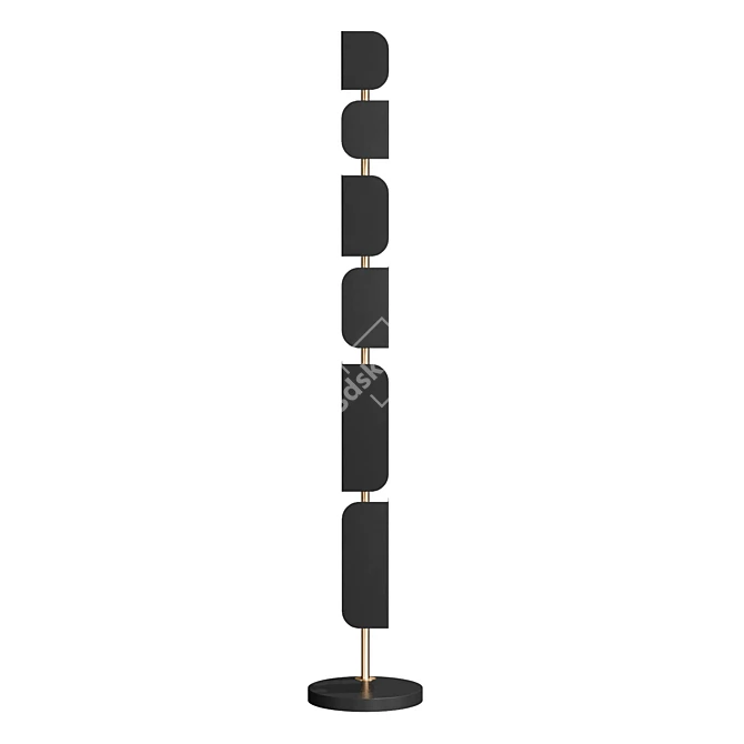 Elegant Leagen Floor Lamp 3D model image 2