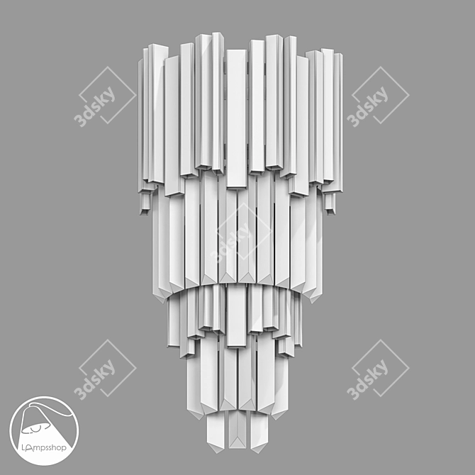 Crystal B Type Wall Sconce 3D model image 2