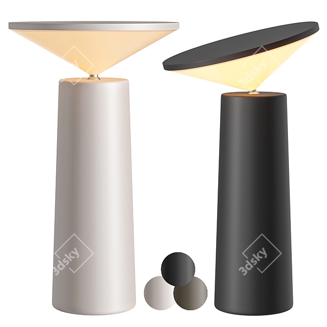 Contemporary Cocktail Table Lamp 3D model image 1