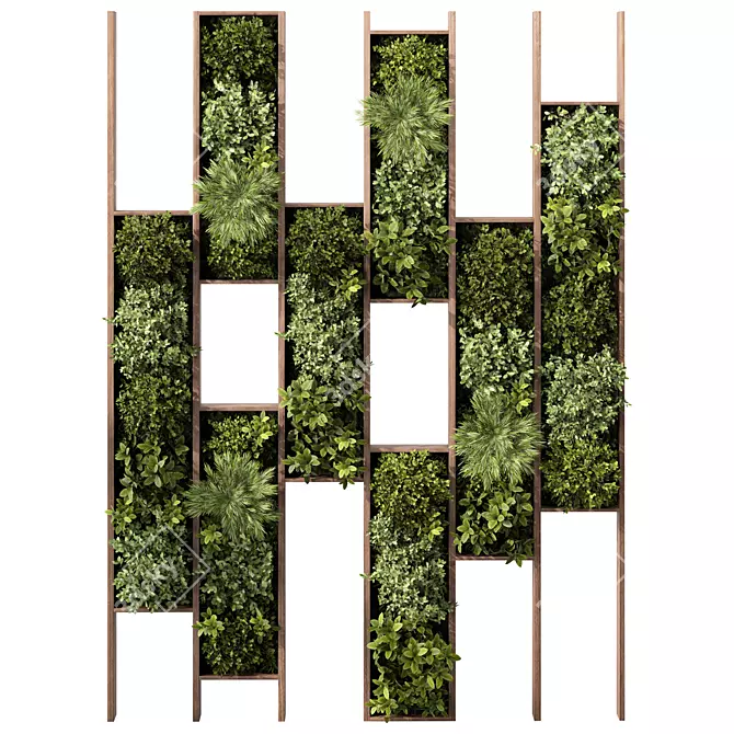 Zen Oasis Vertical Garden Set 3D model image 2