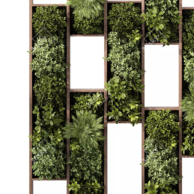 Zen Oasis Vertical Garden Set 3D model image 4